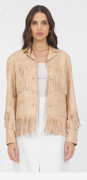 Jakett Annie Distressed Leather Jacket