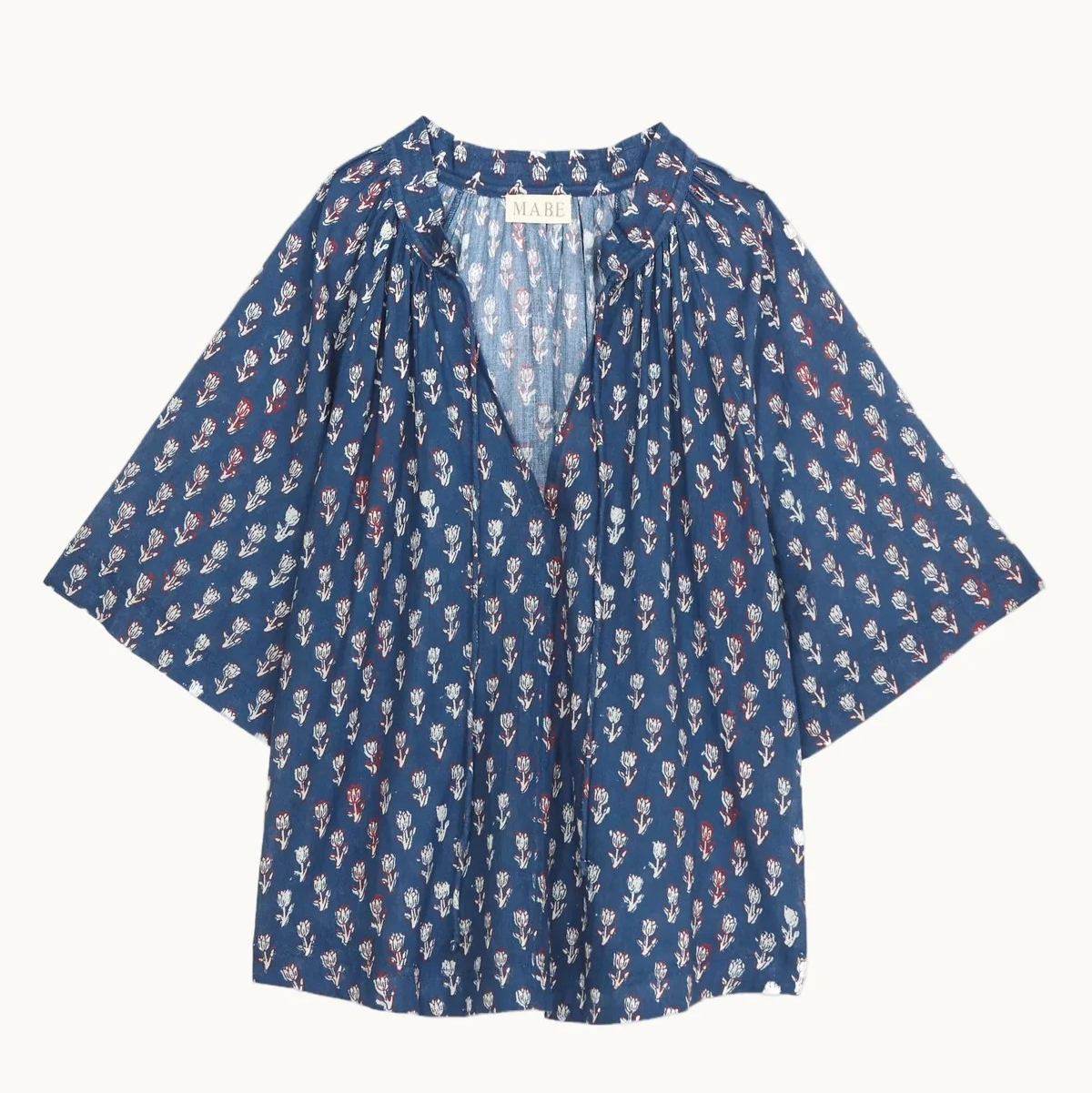 M.A.B.E. Ari Print Short Sleeve Top