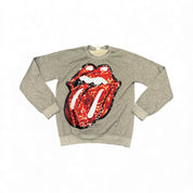 MadeWorn Rolling Stones Sequin Shrunken Sweatshirt