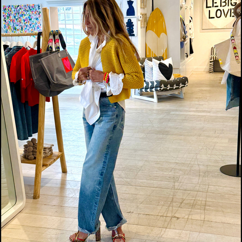 Kerri Rosenthal Mia Ruffle Shirt in White