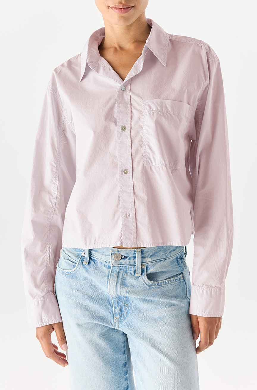 AMO Ruth Crop Shirt In Wisteria