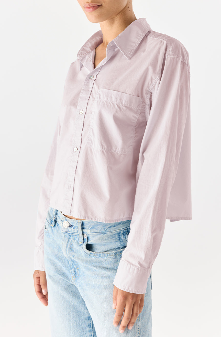 AMO Ruth Crop Shirt In Wisteria