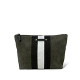 Kempton Double Canvas Pouch - Olive Canvas Stripe