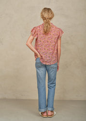 M.A.B.E. Ceci Print Short Sleeve Top