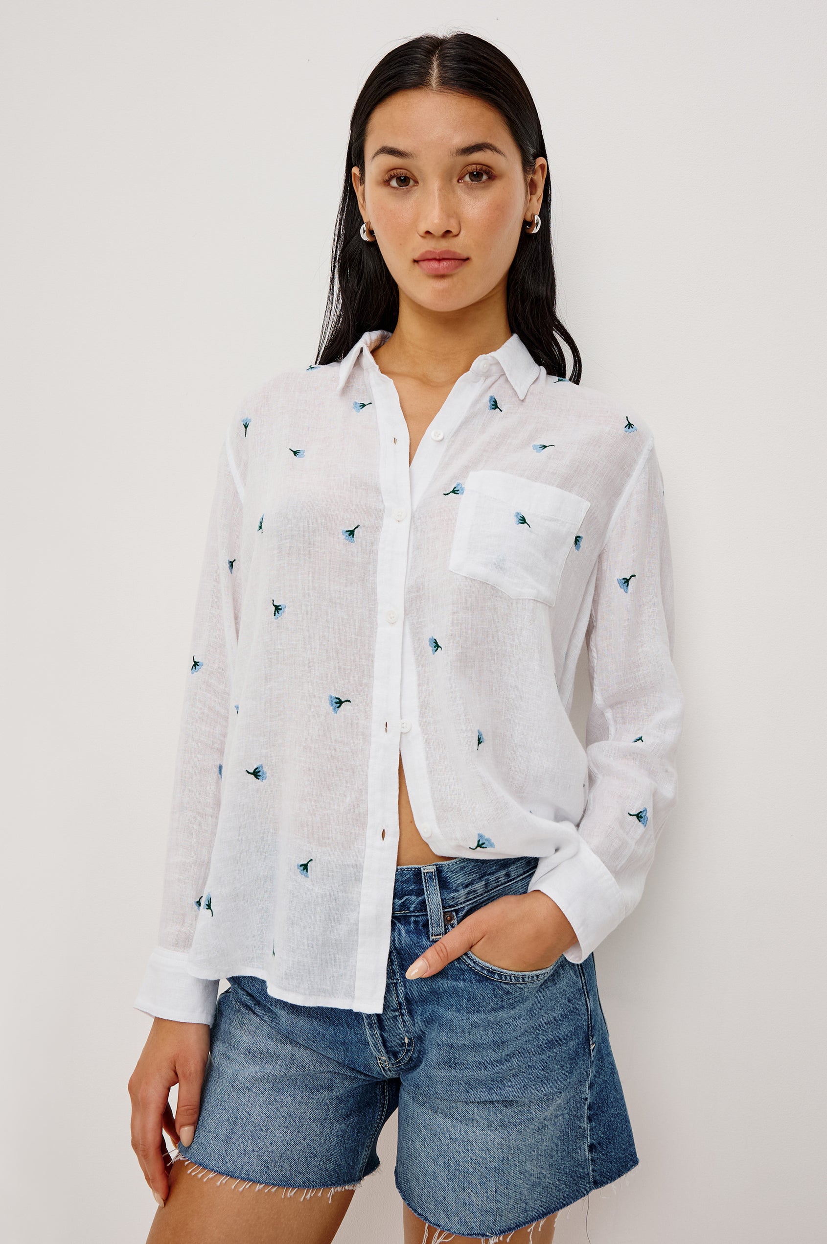 Rails Charli Shirt in Bluebell Carnations