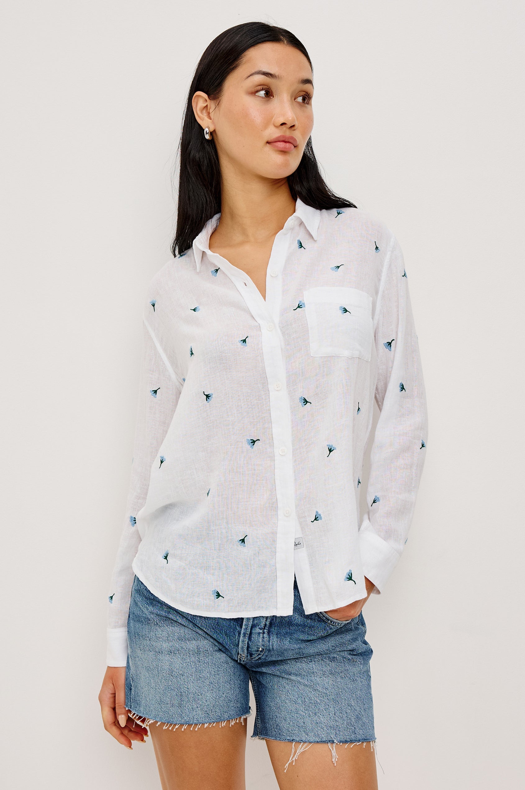 Rails Charli Shirt in Bluebell Carnations