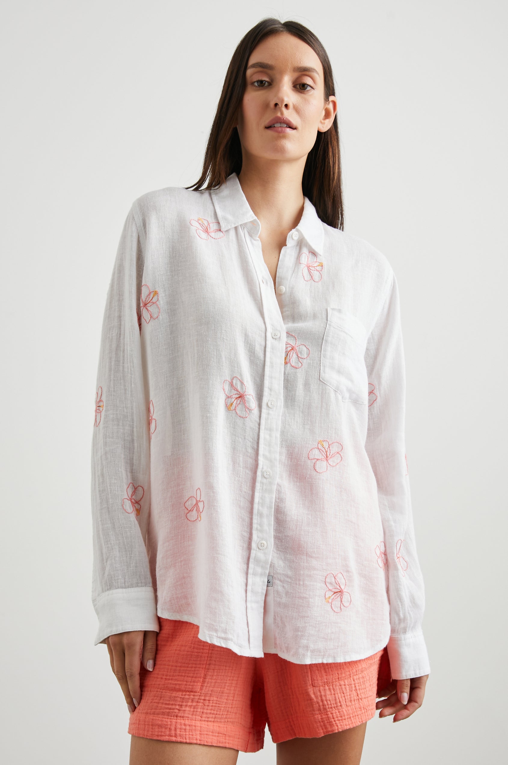 Rails Charli Shirt in Hibiscus