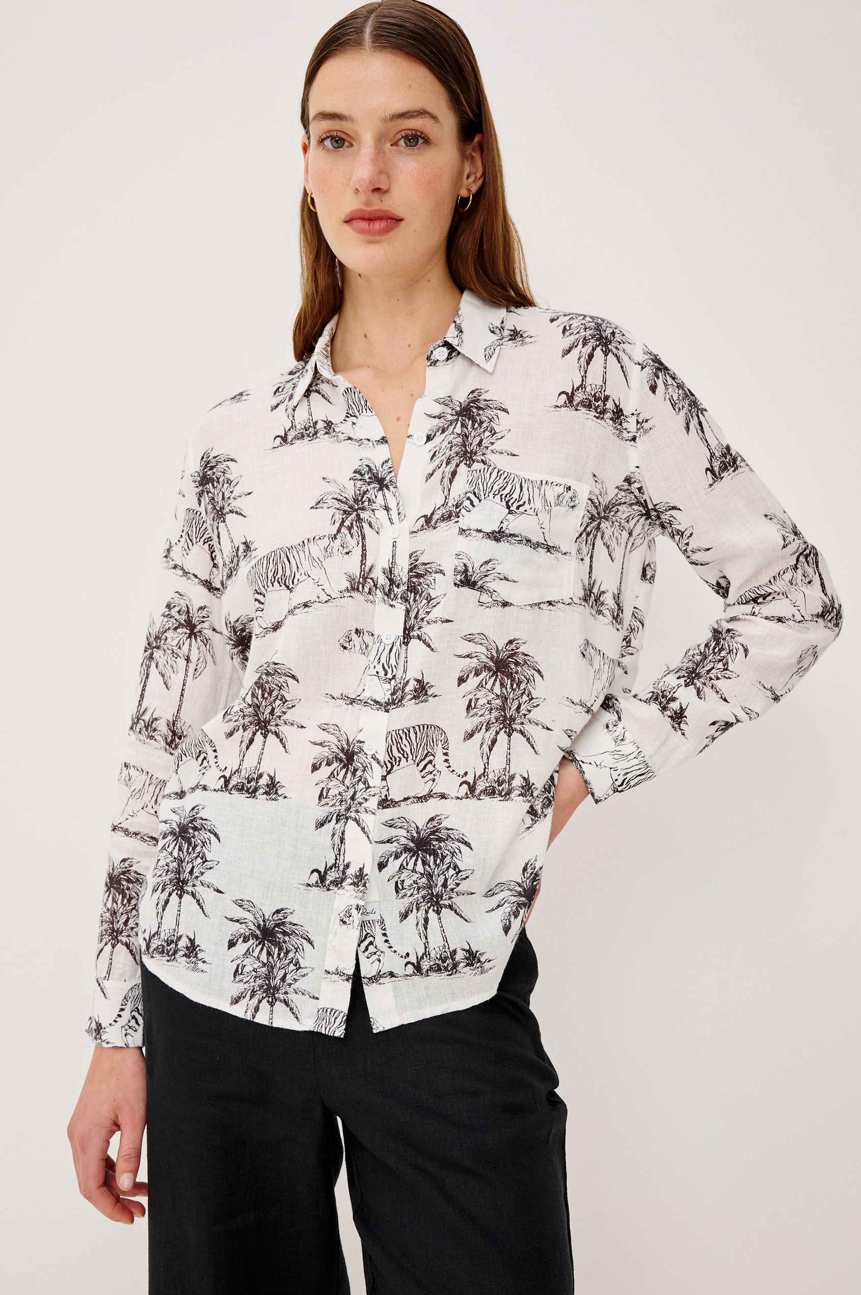 Rails Charli Shirt in Ivory Bengal