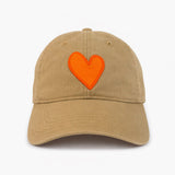 Kerri Rosenthal Imperfect Heart Hat in Camel/Orange