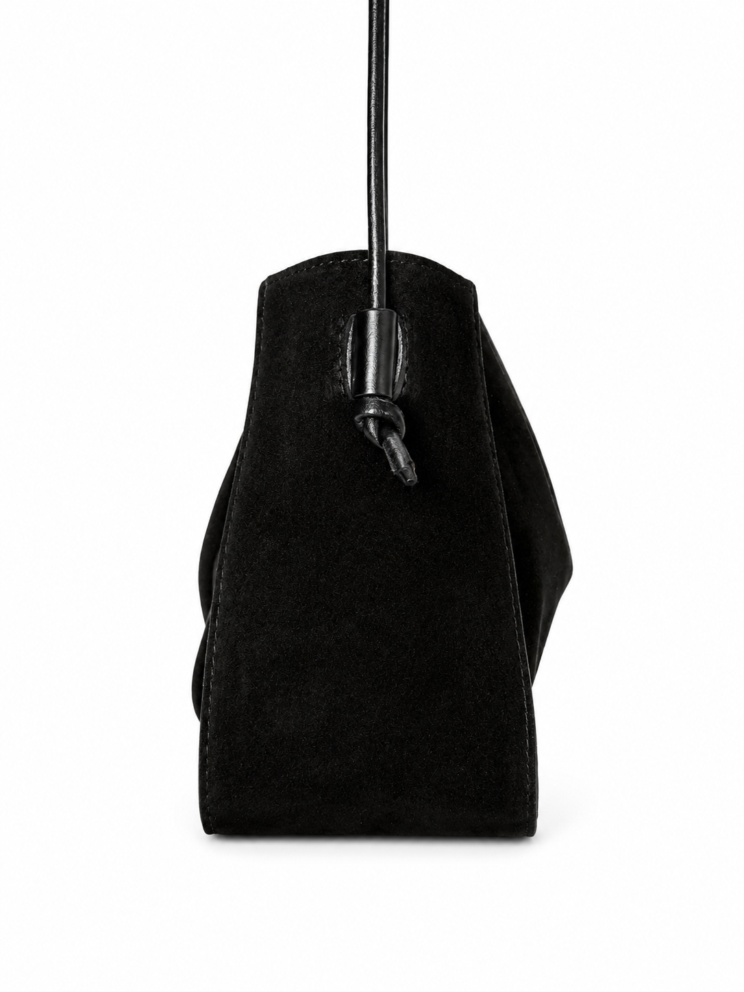 FFBS Drawstring Suede Bucket Crossbody Bag