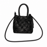 FFBS Woven Leather & Suede Crossbody Bag