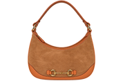 Large Luxe Suede Saddle Shoulder Bag