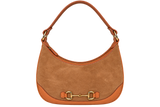 Large Luxe Suede Saddle Shoulder Bag