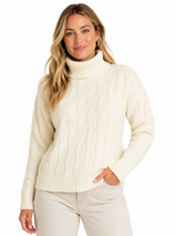 Cashmere Cable Turtleneck