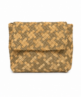 FFBS Woven Leather & Suede Clutch