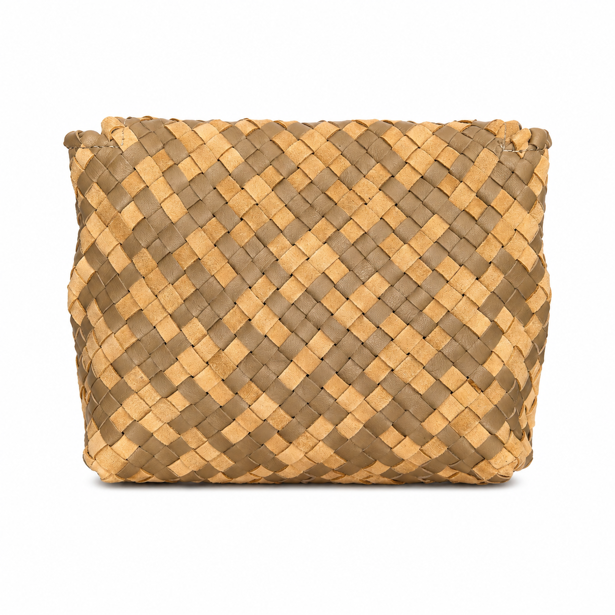 FFBS Woven Leather & Suede Clutch