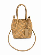 FFBS Woven Leather & Suede Crossbody Bag