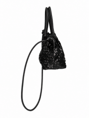 FFBS Woven Leather & Suede Crossbody Bag