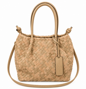 FFBS Woven Leather & Suede Crossbody Bag