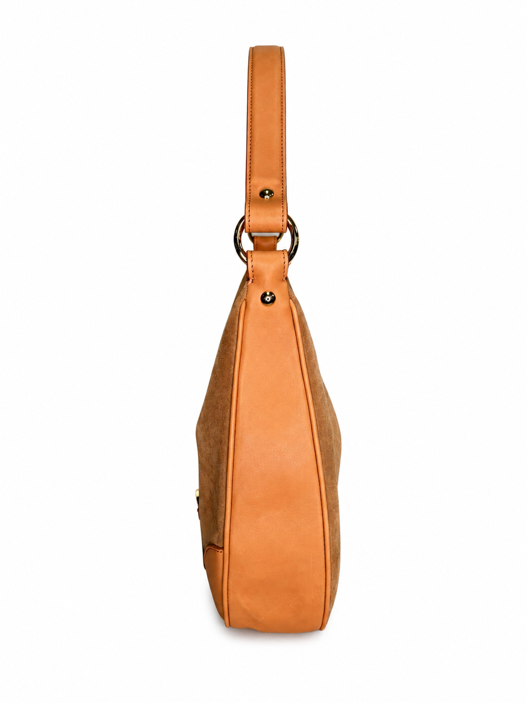Large Luxe Suede Saddle Shoulder Bag