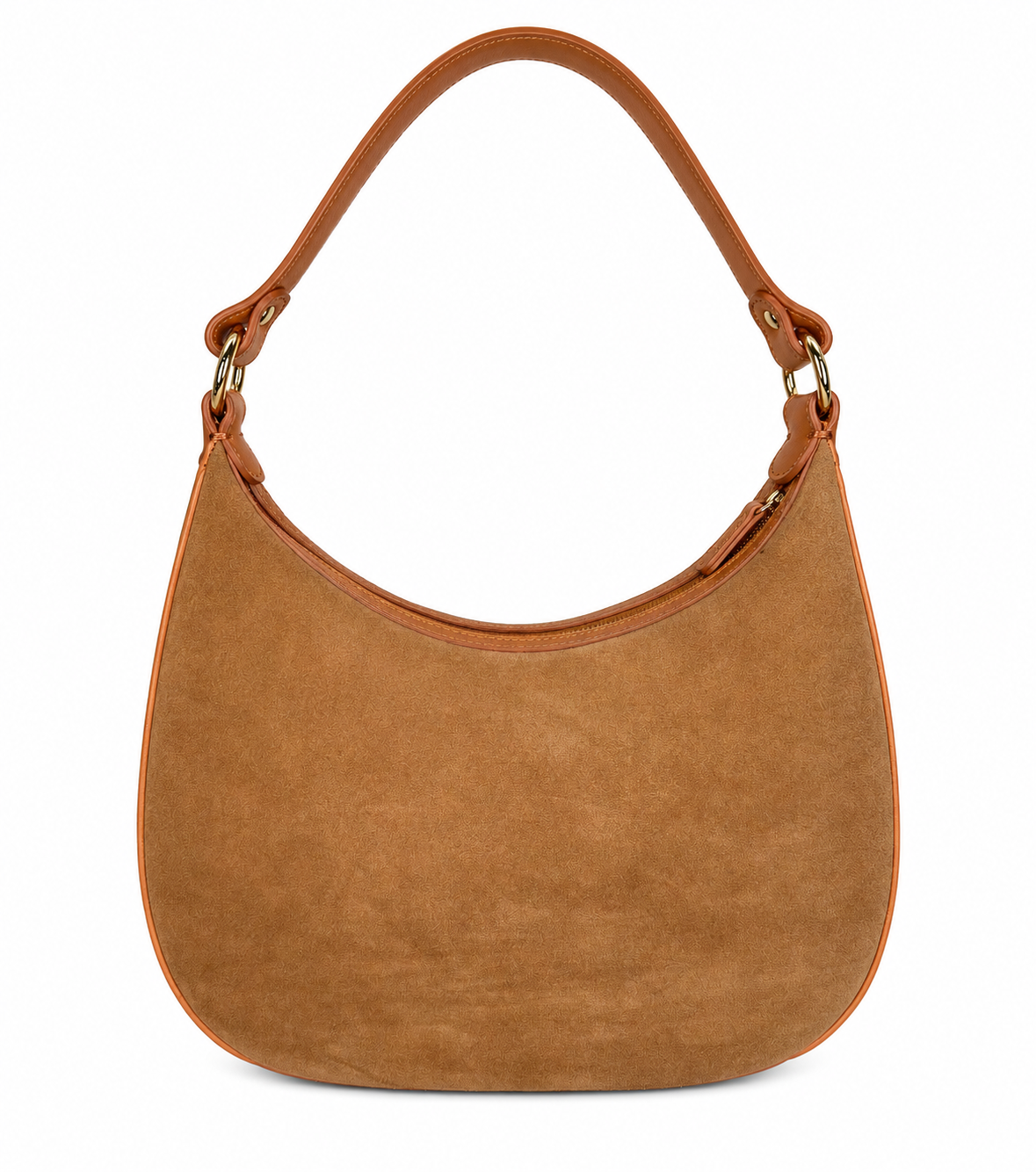 Large Luxe Suede Saddle Shoulder Bag