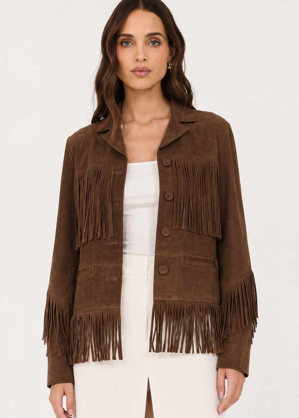 Jakett Annie Distressed Suede Jacket