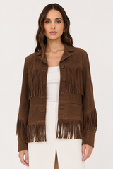 Jakett Annie Distressed Suede Jacket
