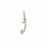 14KT Gold Diamond Initial “J” Charm