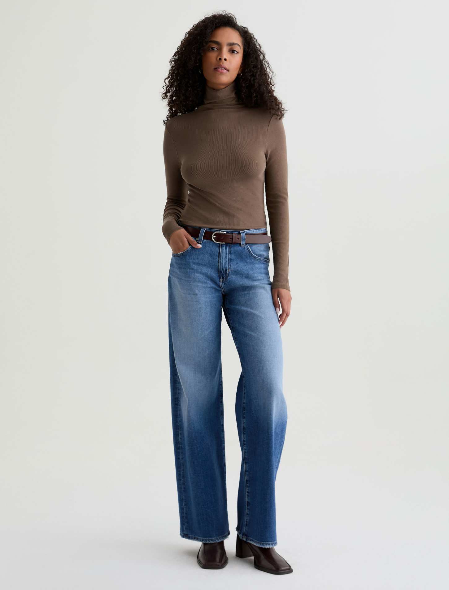 AG Adria Low-Rise Wide Leg Jean