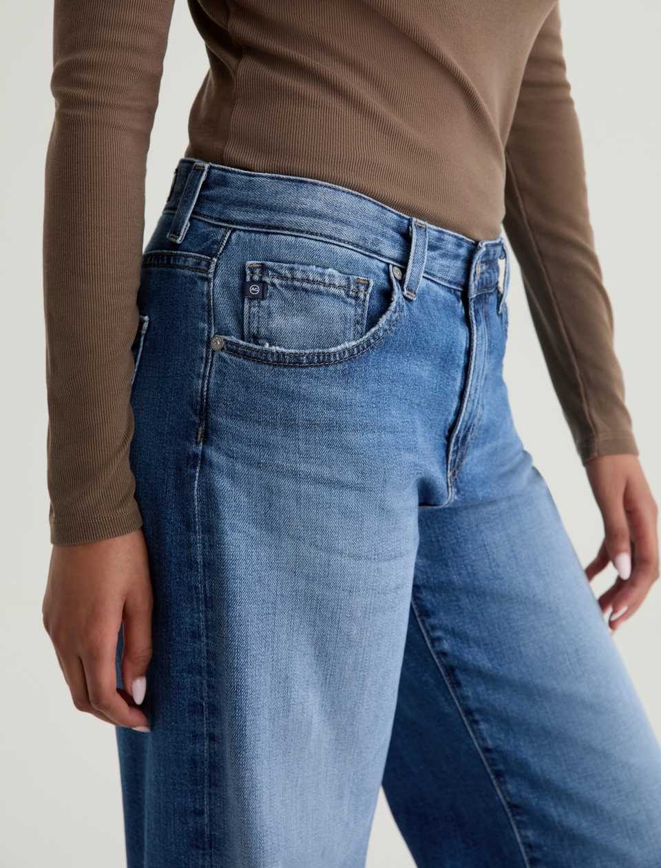 AG Adria Low-Rise Wide Leg Jean
