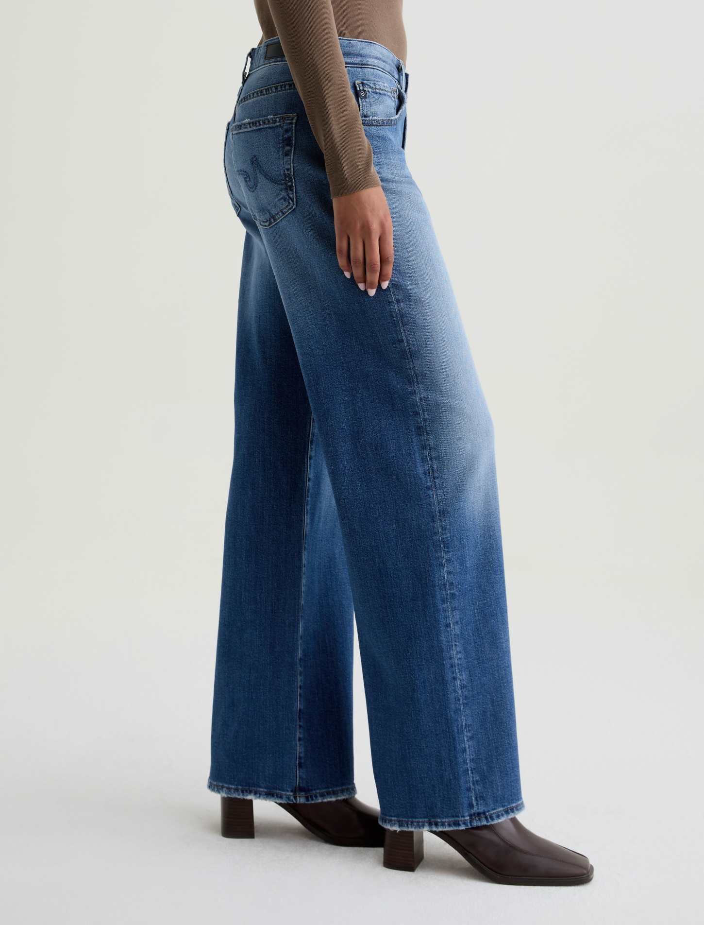 AG Adria Low-Rise Wide Leg Jean