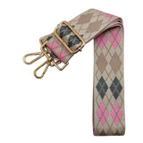 Canvas Bag Strap in Double Argyle