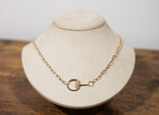 Gold Chain Link Horse Bit Necklace
