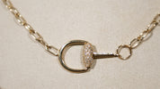 Gold Chain Link Horse Bit Necklace