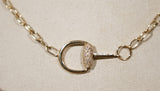 Gold Chain Link Horse Bit Necklace