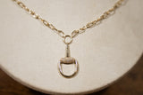 S. Row Designs Gold Chain Link Horse Bit Necklace