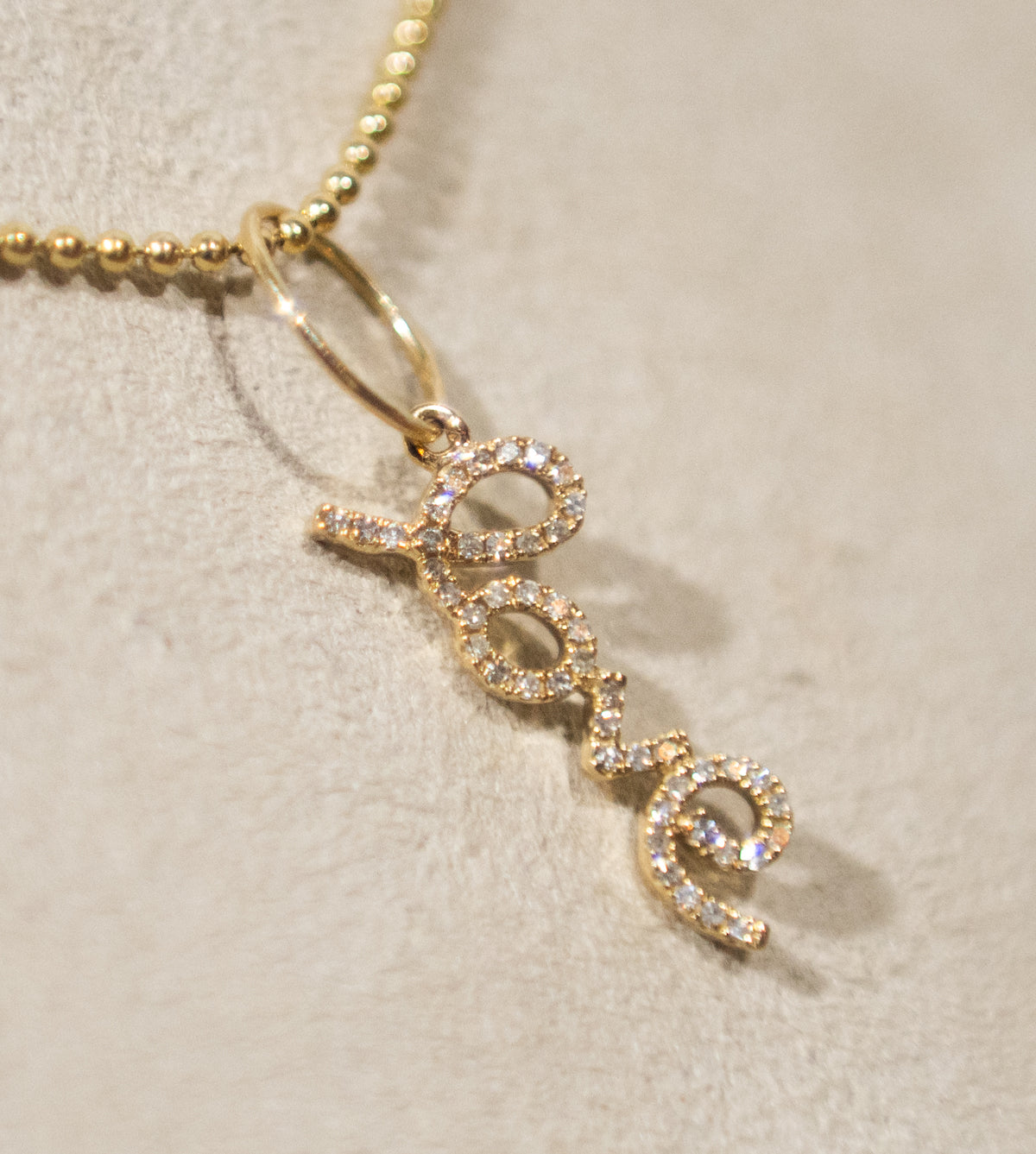 S. Row Designs Gold Diamond Love Charm