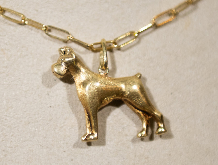 S. Row Designs 14KT Boxer Dog Charm