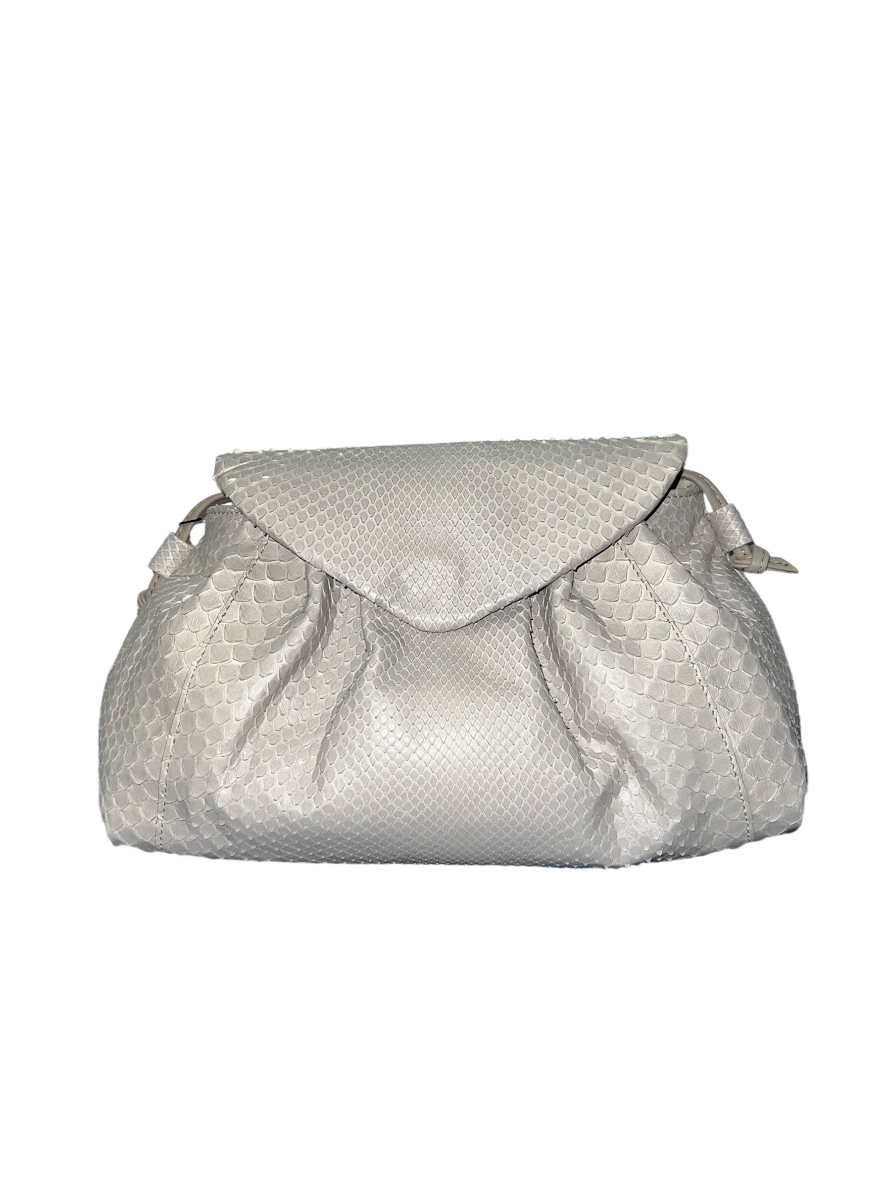 Ghilbi Italian Leather Python Clutch