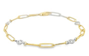 S.Row Designs Designs Gold & Diamond Paperclip Bracelet