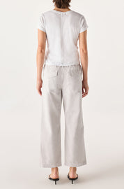 AMO Easy Drawstring Slouch Crop in Grey Quartz