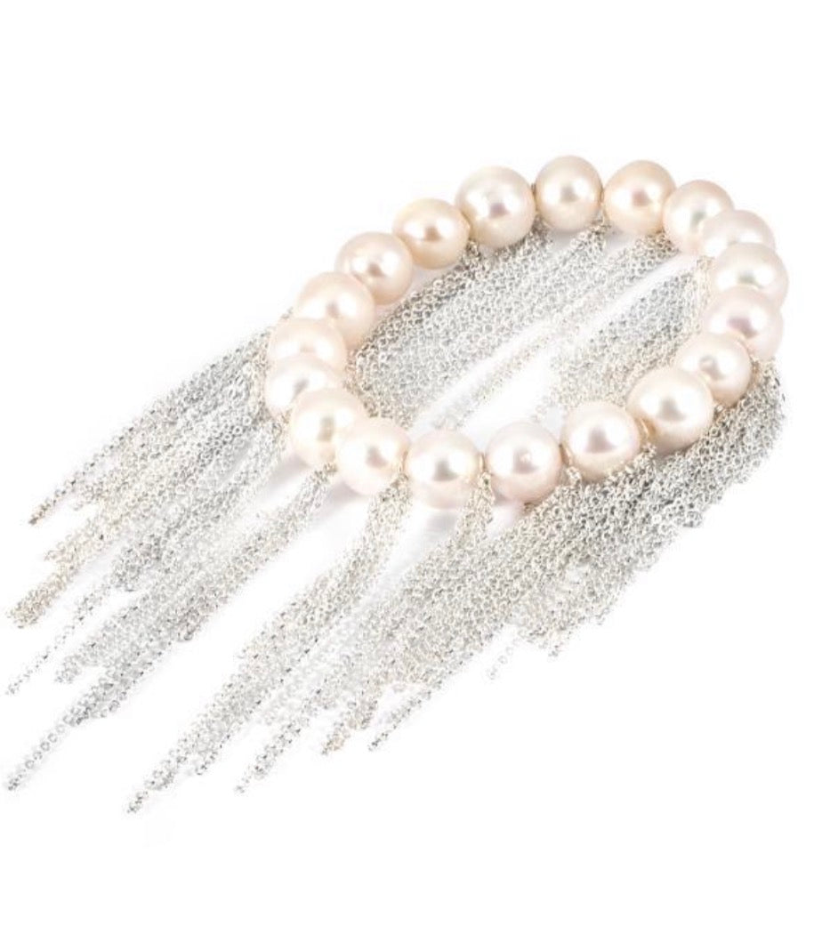Samira 13 White Fresh Water Pearls Bracelet
