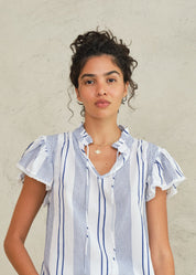 M.A.B.E. Eleni Woven Frill Top