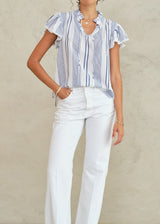M.A.B.E. Eleni Woven Frill Top