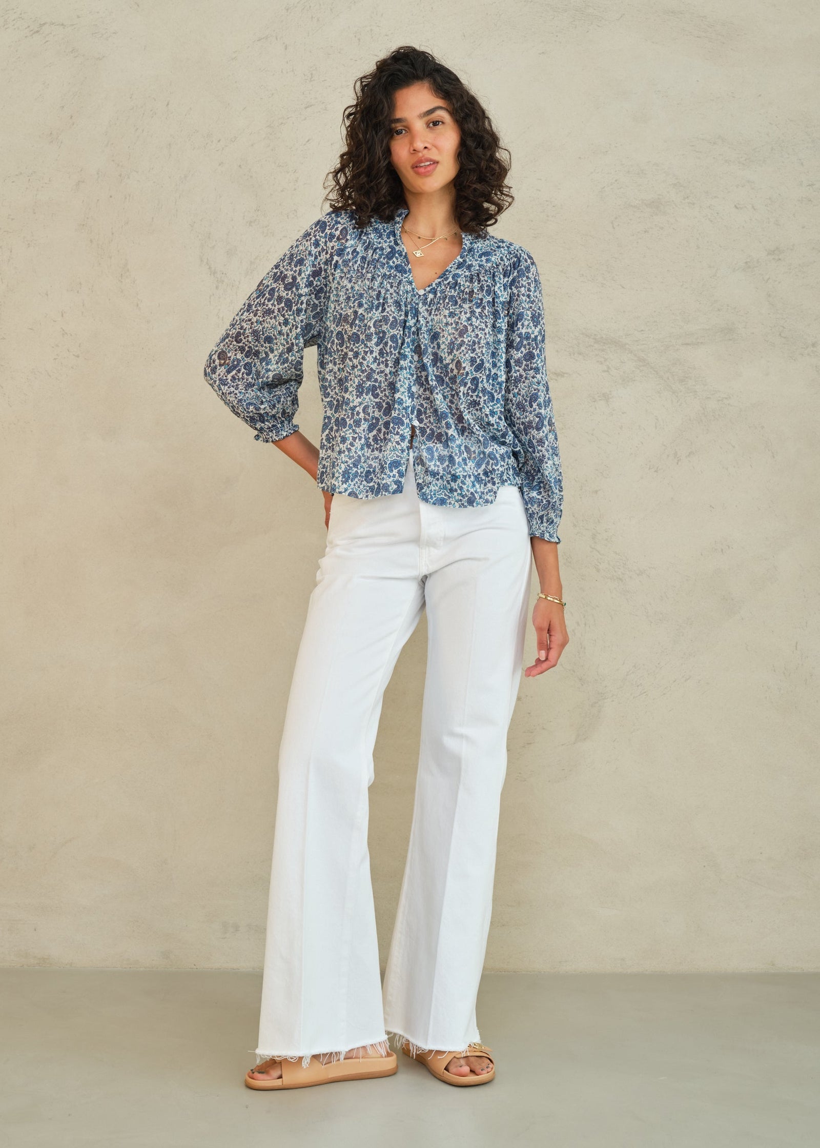 M.A.B.E. Esti Print Long Sleeve Top