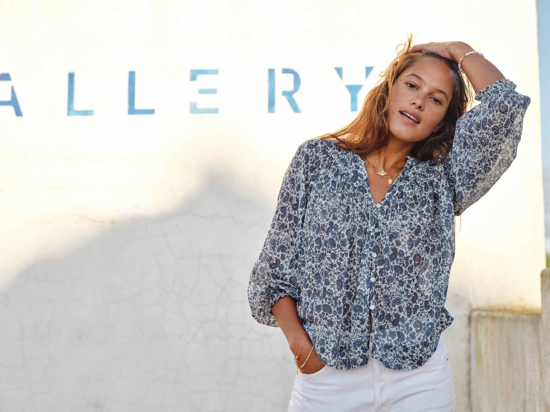 M.A.B.E. Esti Print Long Sleeve Top