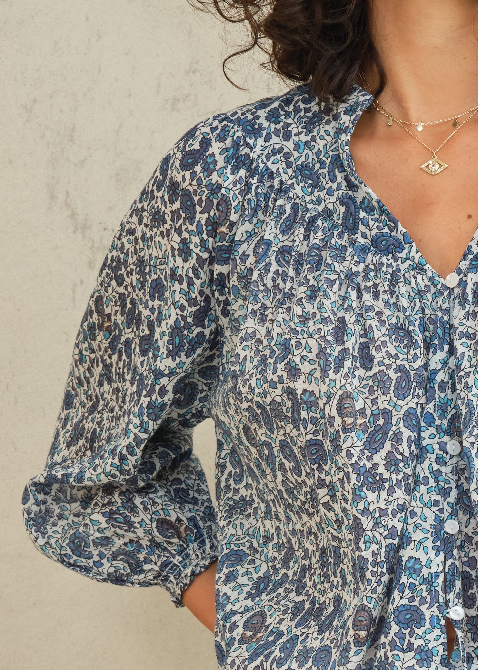 M.A.B.E. Esti Print Long Sleeve Top