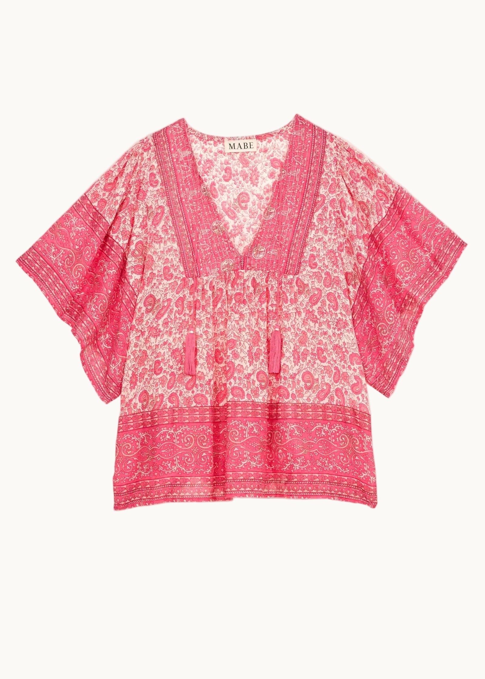 M.A.B.E. Esti Print Short Sleeve Top