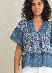 M.A.B.E. Esti Print Short Sleeve Top