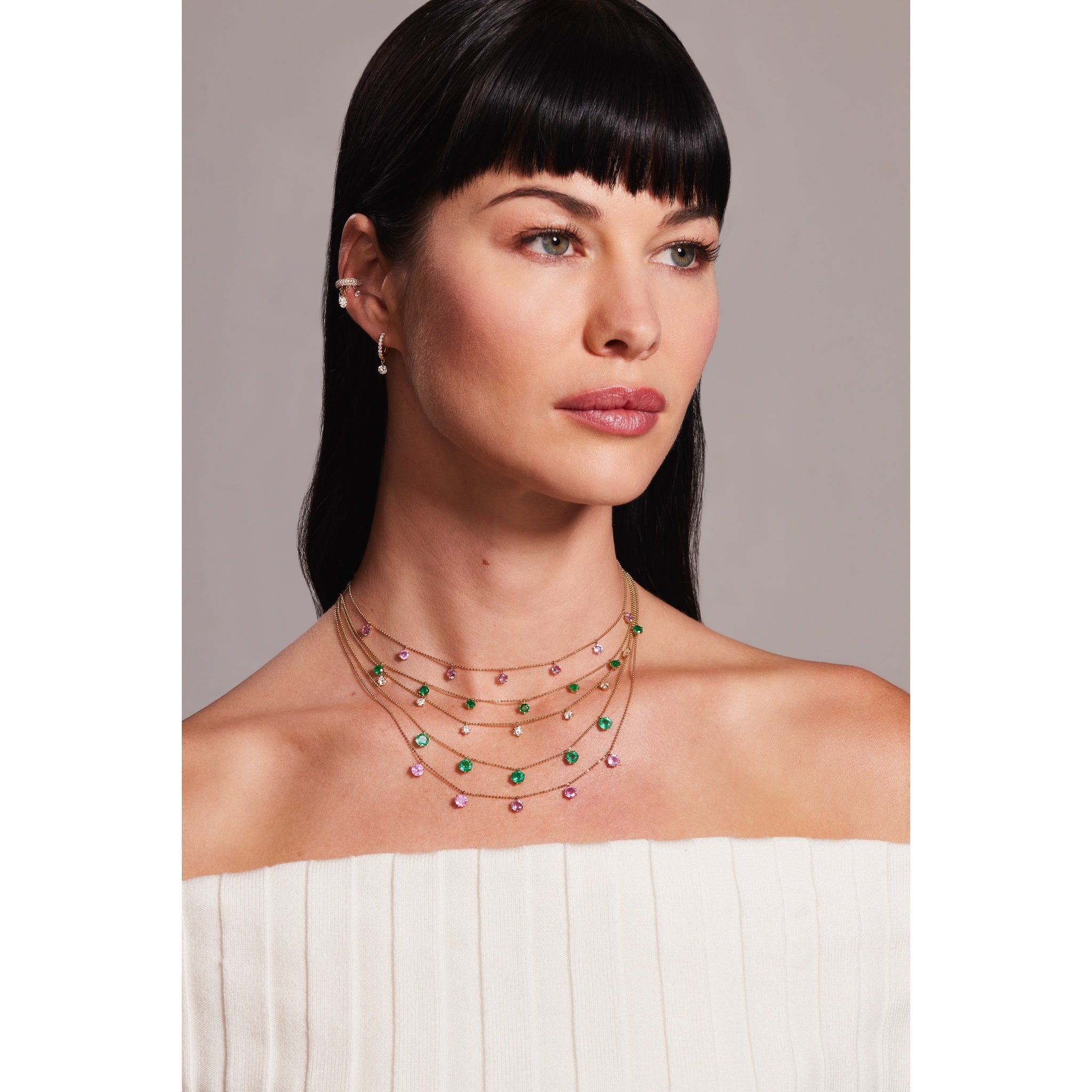 Graziela 2ct Pink Sapphire Floating Necklace